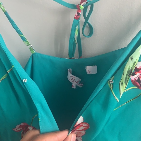 Parker Floral Print Silk Wrap Front Tank - Picture 8 of 16